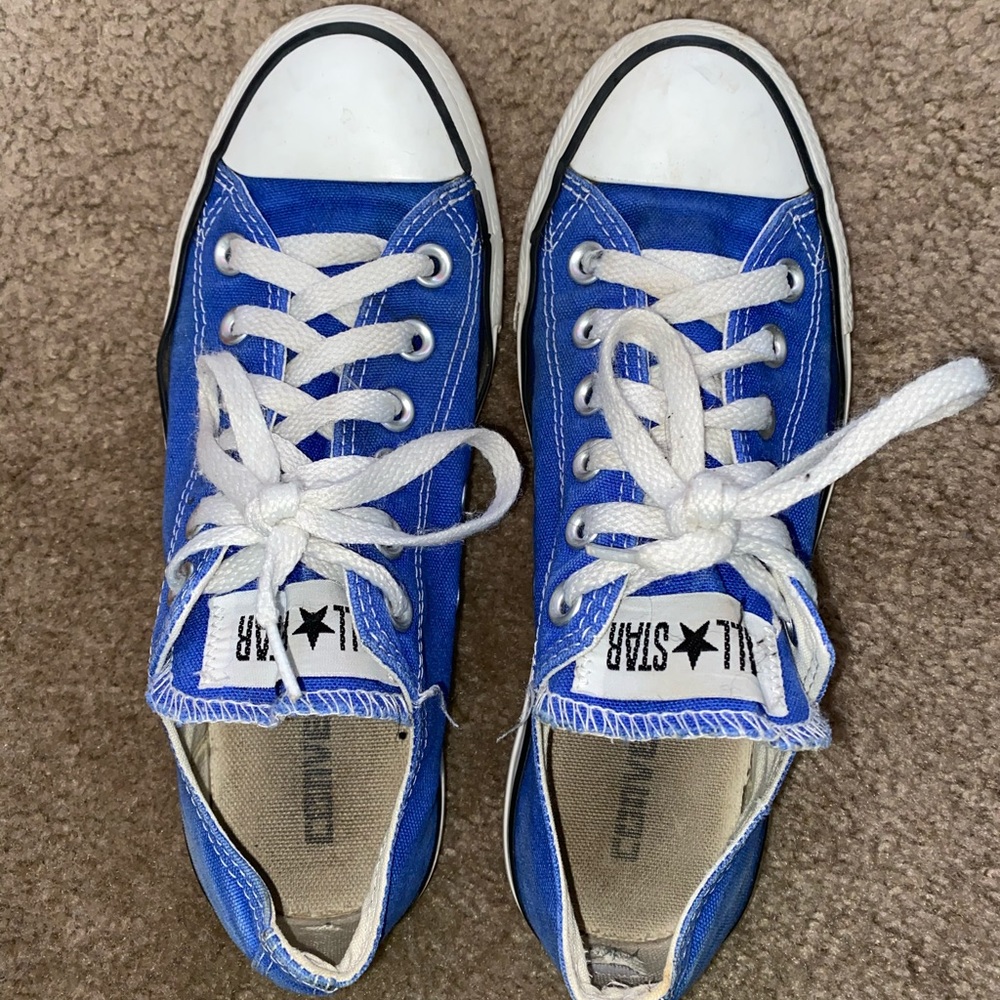 Blue converse sneakers